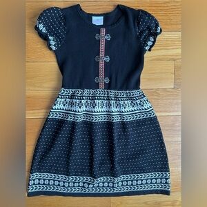 Gorgeous Hanna Andersson Black and White Kids Sweater Dress
